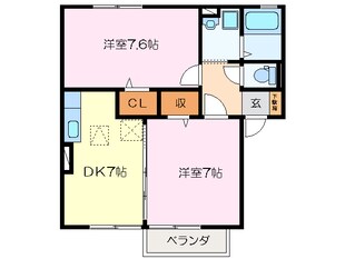 伊勢中川駅 徒歩34分 1階の物件間取画像